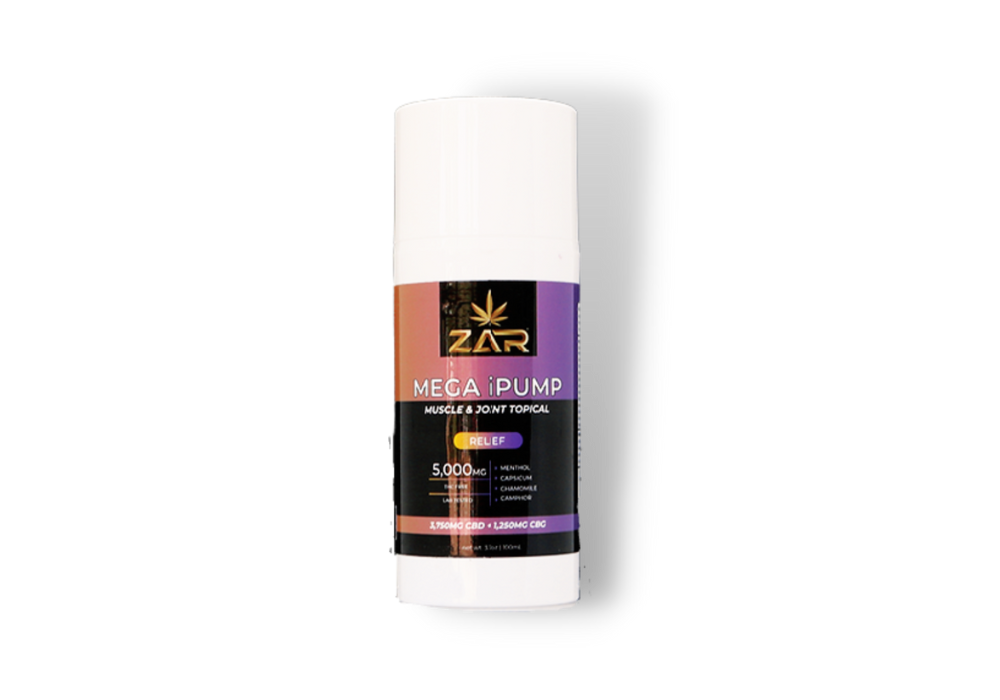 5000mg CBD Topical Rub: Menthol, Camphor & Capsicum | ZAR Wellness